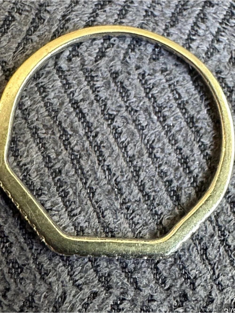 14K Gold genuine diamond geometric stacking ring